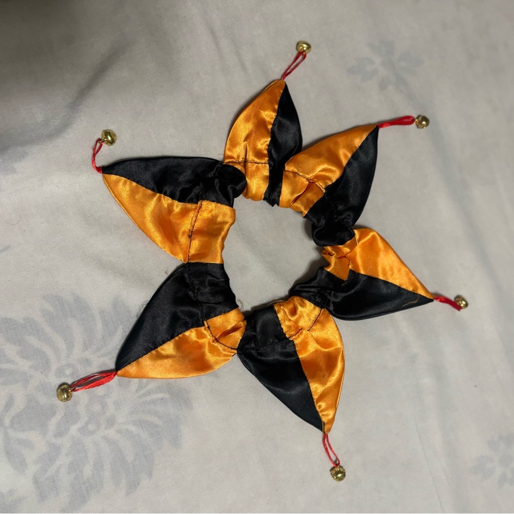 Black and Orange Jester Collar for Dogs